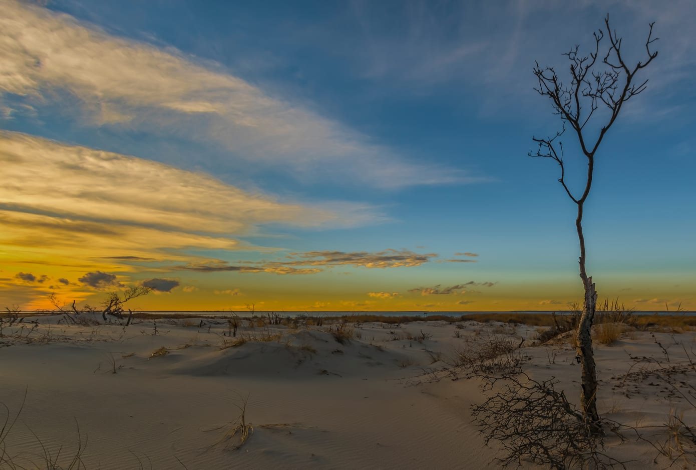 Sunset at the Edwin B. Forsythe National Wildlife Refuge in Long Beach Township, New Jersey